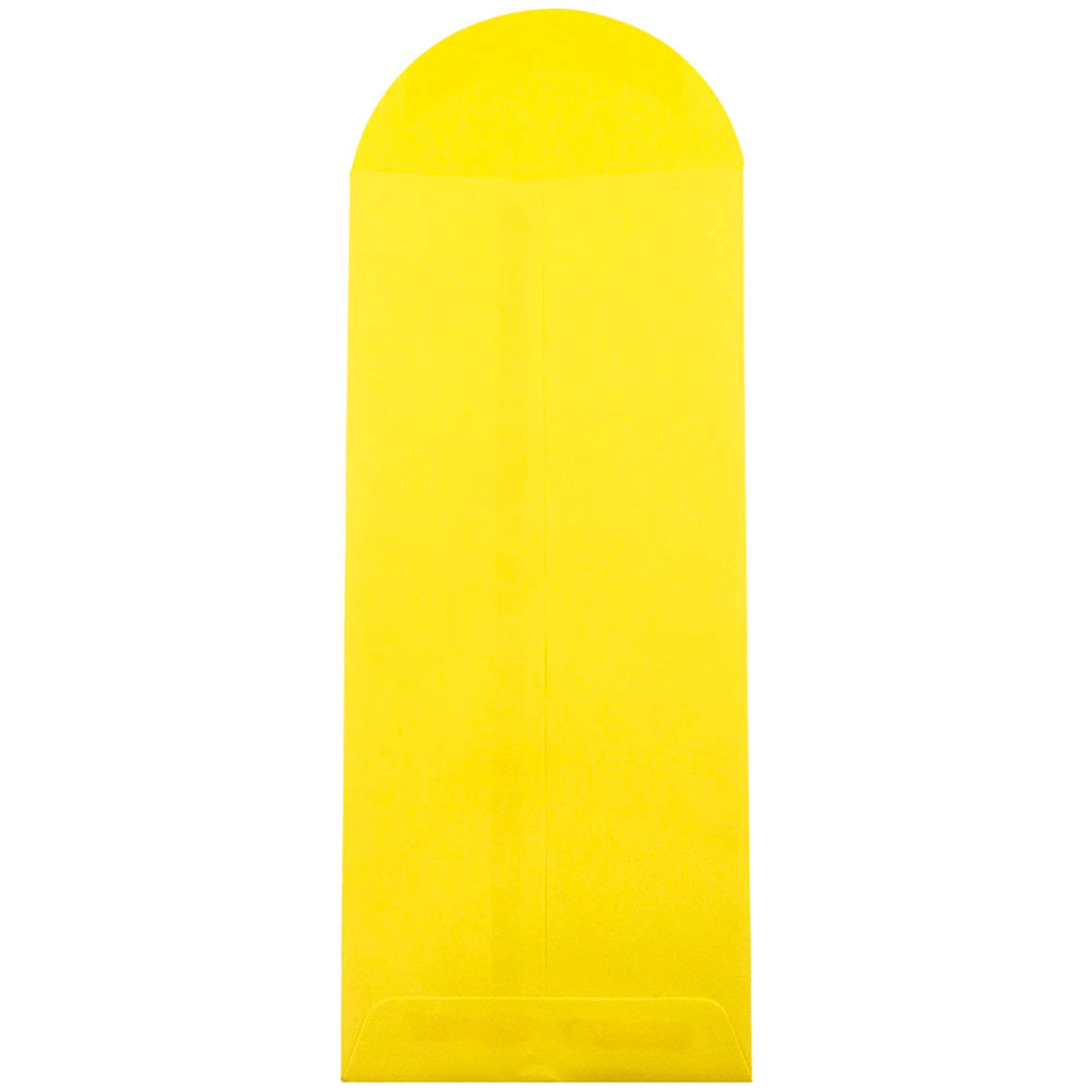 JAM Paper 4.75" x 11" Brite Hue Yellow Policy Business Envelopes, 25ct.